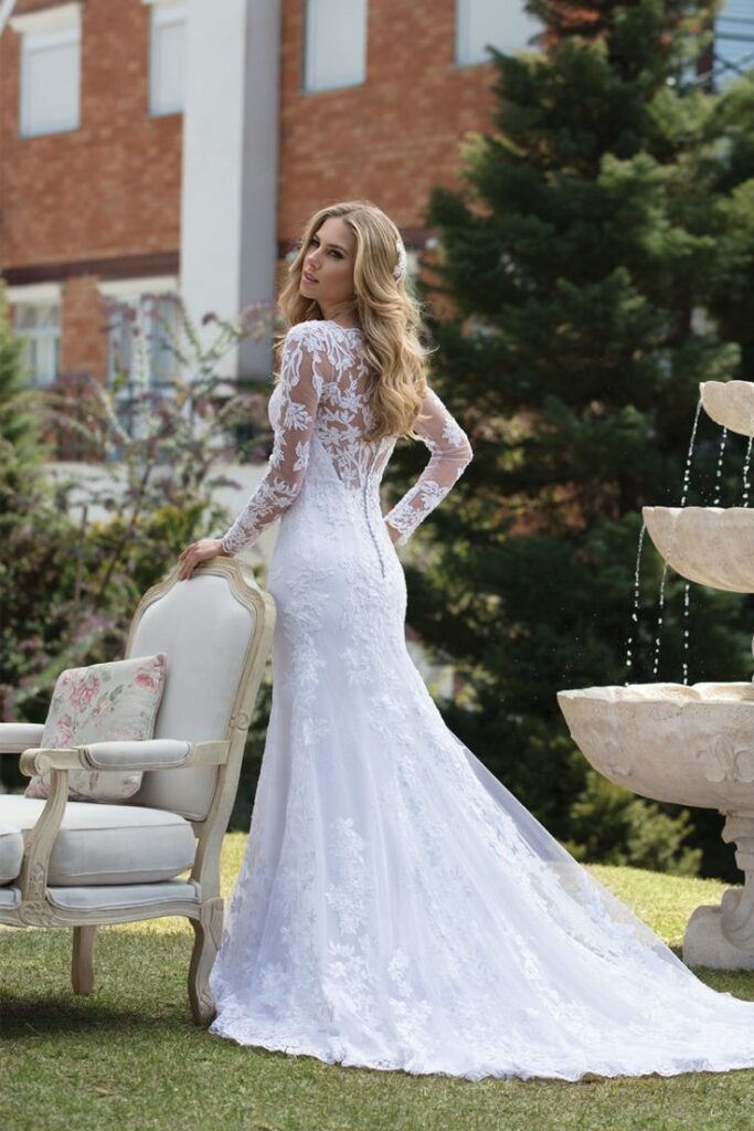 vestido de noiva simples e elegante